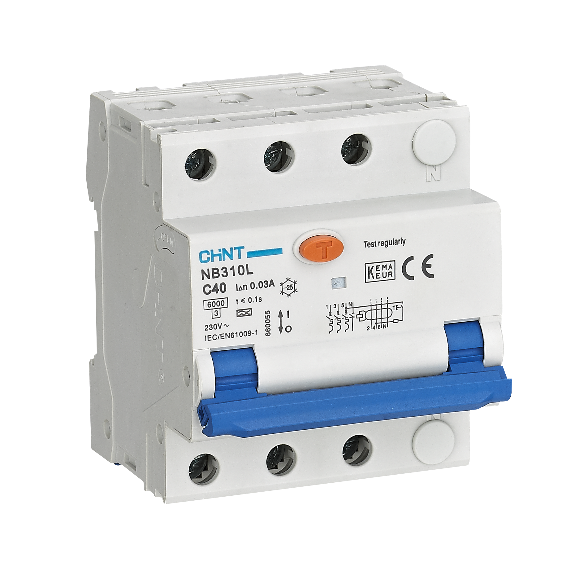 NB310L(3PN) Residual Current Operated Circuit Breaker with over-current protection (Magnetic)
